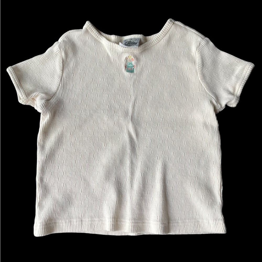 The Disney Catalog Winnie the Pooh Delicate Embroidered Baby Tee, Girls 6/6x